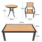 Outdoor Plastic Wood Table And Chair Combination Coffee Shop Outdoor Garden With Night Accommodation Rattan Tables And Chairs