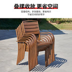 Outdoor Tables And Chairs Aluminum Alloy Plastic Wood Courtyard Balcony Restaurant Night Garden Waterproof Sunscreen Tables And Chairs Combination