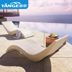 Outdoor Bed Swimming Pool Lounge Chair Beach Chair Leisure Nap Lazy Lounge Chair Open-air Balcony Villa Courtyard Lounge Chair