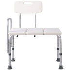 Three Pieces Light and Durable Adjustable Antirust Bath Stool with Backrest