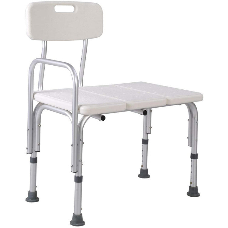 Three Pieces Light and Durable Adjustable Antirust Bath Stool with Backrest