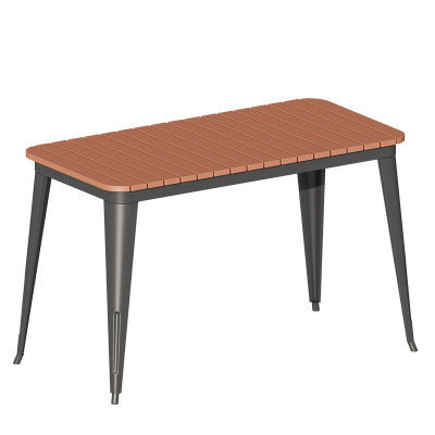 Nordic Courtyard Tables And Chairs Balcony Outdoor Leisure Tables And Chairs Combination Outdoor Iron Leisure Plastic Wood Tables And Chairs