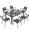 Outdoor Balcony Table And Chair Combination Outdoor Milk Tea Shop Coffee Shop Table And Chair Garden Leisure Imitation Wood Table And Chair Matching