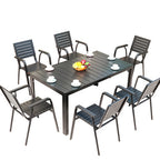 Outdoor Balcony Table And Chair Combination Outdoor Milk Tea Shop Coffee Shop Table And Chair Garden Leisure Imitation Wood Table And Chair Matching