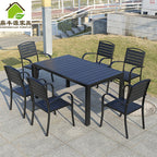 Outdoor Tables And Chairs Outdoor Courtyard Garden Leisure Restaurant Tables And Chairs Combination Plastic Wood Tables And Chairs Combination Simple Terrace Furniture
