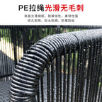 Outdoor Rattan Chair Tea Table Garden Villa Leisure Simple Hotel Back Chair Outdoor Balcony Small Table And Chair