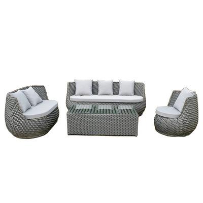 Outdoor Rattan Sofa Tea Table Combination Nordic Rattan Art Outdoor Sofa Courtyard Balcony Rattan Furniture