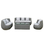 Outdoor Rattan Sofa Tea Table Combination Nordic Rattan Art Outdoor Sofa Courtyard Balcony Rattan Furniture