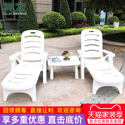 Outdoor Swimming Pool Reclining Chair Bed Balcony Lunch Break Nap Chair Outdoor Courtyard Folding Reclining Leisure Beach Chair Reclining Chair
