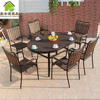 Plastic Wood Tables And Chairs Outdoor Hotel Leisure Outdoor Tables And Chairs Combination Terrace Garden Coffee Tables And Chairs