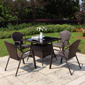 Outdoor Rattan Chair Courtyard Balcony Rattan Table And Chair Iron Rattan Table And Chair Combination Leisure Rattan Furniture