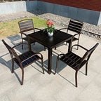 Direct Supply Of Outdoor Aluminum Alloy Plastic Wood Tables And Chairs Garden Balcony Night Square Restaurant Outdoor Beach Rattan Chair