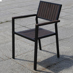 Plastic Wood Tables And Chairs Outdoor Hotel Leisure Outdoor Tables And Chairs Combination Terrace Garden Coffee Tables And Chairs
