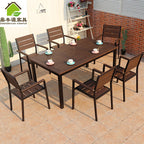 Plastic Wood Tables And Chairs Outdoor Hotel Leisure Outdoor Tables And Chairs Combination Terrace Garden Coffee Tables And Chairs