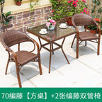 Outdoor Leisure Rattan Tables And Chairs Outdoor Courtyard Garden Cafe Leisure Rattan Chairs Balcony Rattan Tables And Chairs Combination