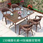 Outdoor Leisure Rattan Tables And Chairs Outdoor Courtyard Garden Cafe Leisure Rattan Chairs Balcony Rattan Tables And Chairs Combination