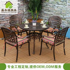 Outdoor Leisure Cast Aluminum Tables And Chairs Combination Garden Hotel Metal Furniture Balcony Courtyard Outdoor Open-air Chairs
