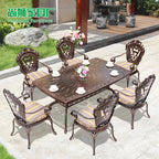 Craft Cast Aluminum Outdoor Tables And Chairs High-grade Outdoor Cast Aluminum Carved Leisure Tables And Chairs High-grade Hotel Cast Aluminum Tables And Chairs