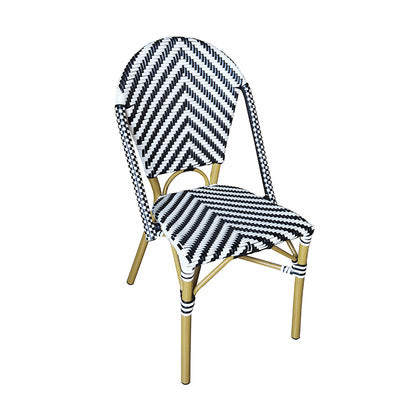 North European And American Home Stay Restaurant Outdoor Rattan Chair Balcony Cafe Rattan Chair Milk Tea Shop Single Chair