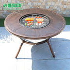 Outdoor Barbecue Table Leisure Courtyard Table Iron Cast Aluminum Table Villa Leisure Table And Chair Household Commercial Carbon Electric Baking Table