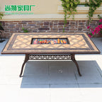 Outdoor Barbecue Table Leisure Courtyard Table Iron Cast Aluminum Table Villa Leisure Table And Chair Household Commercial Carbon Electric Baking Table