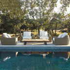 Outdoor Rattan Sofa Combination Courtyard Open Garden Balcony Rattan Chair Sofa Model Room Rattan Outdoor Furniture