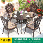 Craft Cast Aluminum Outdoor Tables And Chairs High-grade Outdoor Cast Aluminum Carved Leisure Tables And Chairs High-grade Hotel Cast Aluminum Tables And Chairs