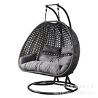 Outdoor Leisure Bird's Nest Double Basket Hanging Chair Modern Simple Balcony Courtyard Swing Rattan Rocking Chair Hammock