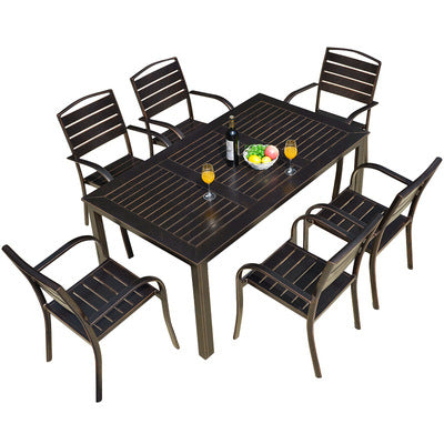 Direct Supply Of Outdoor Aluminum Alloy Plastic Wood Tables And Chairs Garden Balcony Night Square Restaurant Outdoor Beach Rattan Chair