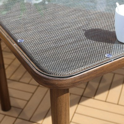 Outdoor Leisure Courtyard Net Cloth Bamboo Rattan Chair Balcony Cafe Five Piece Set Of Combined Tables And Chairs Open-air Restaurant Tables And Chairs