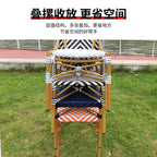Rattan Chair Aluminum Alloy Northern Rattan Table And Chair Home Stay Restaurant Cafe Balcony Outdoor Garden Table And Chair