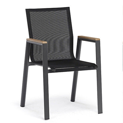 Imitation Wood Teslin Net Cloth Outdoor Tables And Chairs Courtyard Balcony Leisure Tables And Chairs Combination Aluminum Alloy Rattan Chair Outdoor Furniture