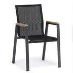 Imitation Wood Teslin Net Cloth Outdoor Tables And Chairs Courtyard Balcony Leisure Tables And Chairs Combination Aluminum Alloy Rattan Chair Outdoor Furniture