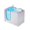 Elderly walk-in acrylic bathtub door opening bathtub square sitting bathtub side opening bubble massage bathtub