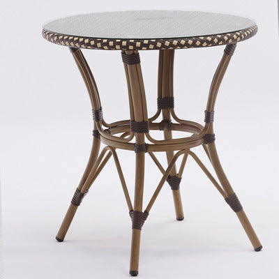 Outdoor Leisure Furniture Rattan Chair Courtyard Outdoor Table And Chair Three Piece Combination Balcony Rattan Tea Table Chair Dining Chair