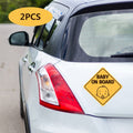 2 Pack of 5x5" Removable Baby on Board Magnetic Car Stickers