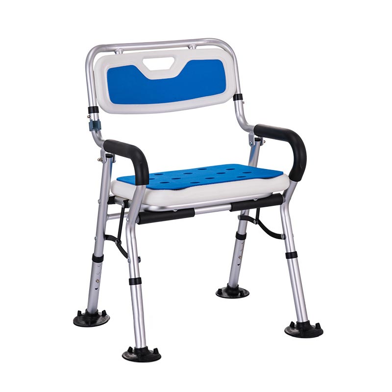 Folding aluminum alloy large arm bath chair The elderly and children can adjust the height of the bath chair for pregnant women