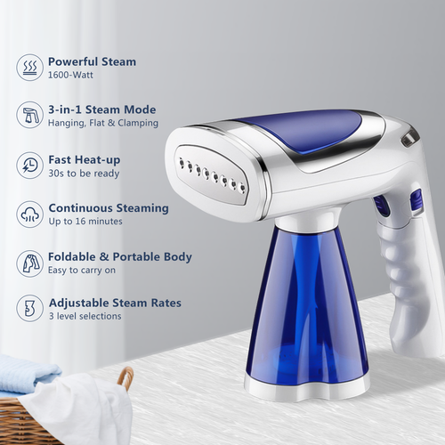 1600 Watt 3 Brushes and 250ml Water Tank Handheld Steamer（COCODILE）