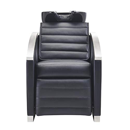 Salon Full Body Massage Shampoo BACKWASH Unit with Tilting Ceramic Sink Station Reclining BACKREST & Electrical Adjusting FOOTREST