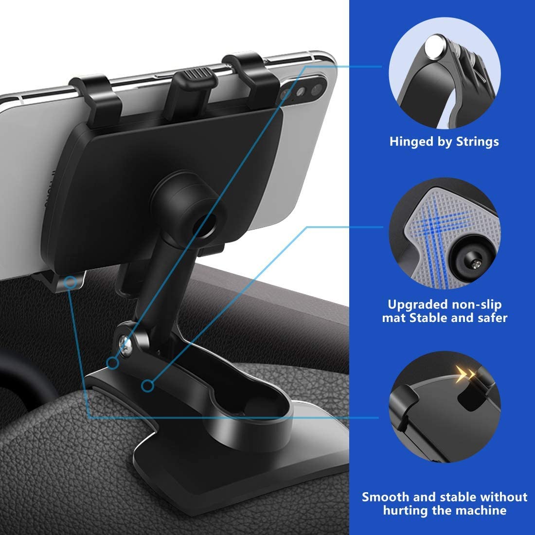 360 Degree Rotation Dashboard Windshield Cell Phone Mount Holder