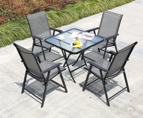 Outdoor Folding Rattan Chairs and Table