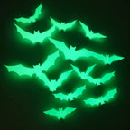 3D Crow Moon Halloween Bats Decor