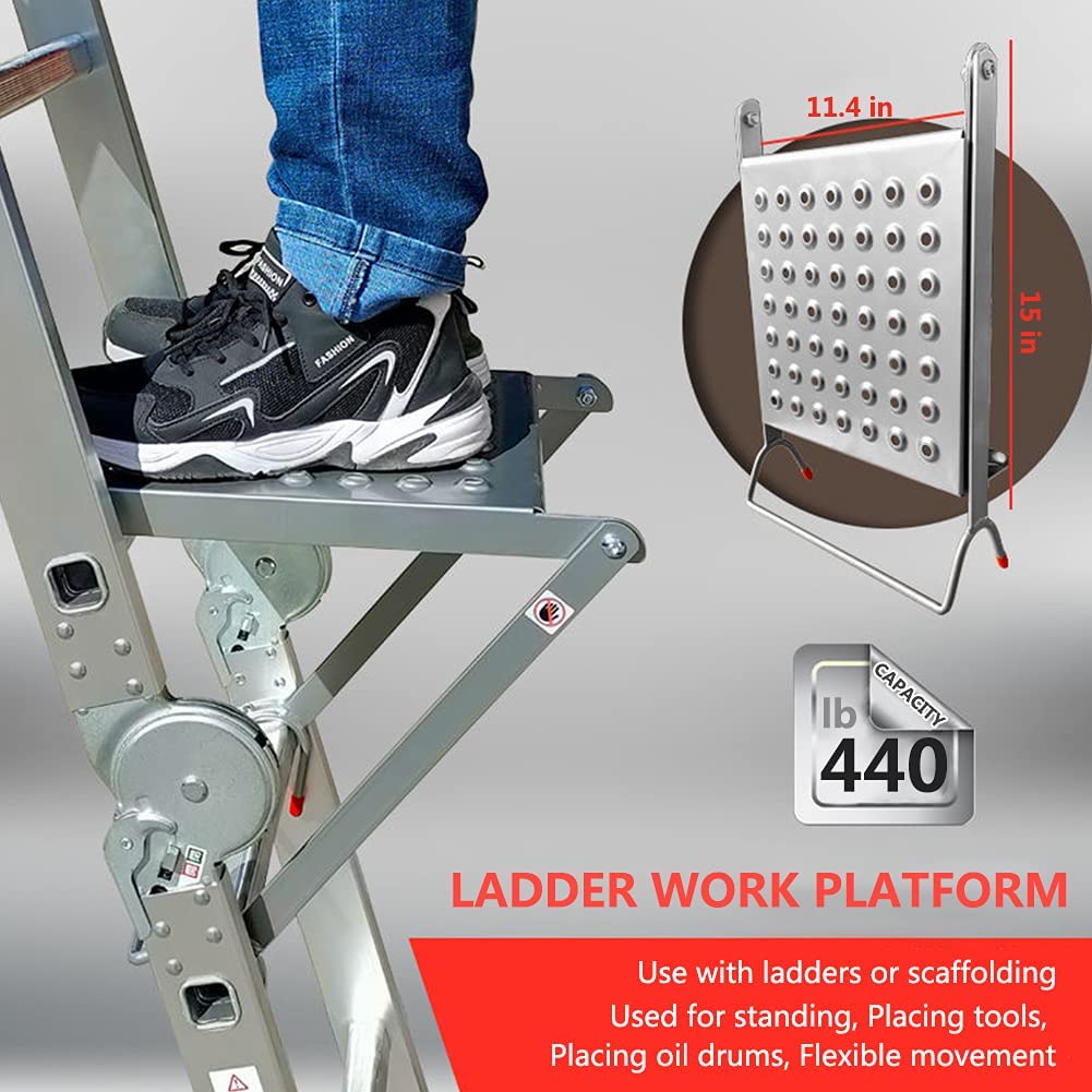 440 Pounds Anti-Slip Heavy Duty Ladder