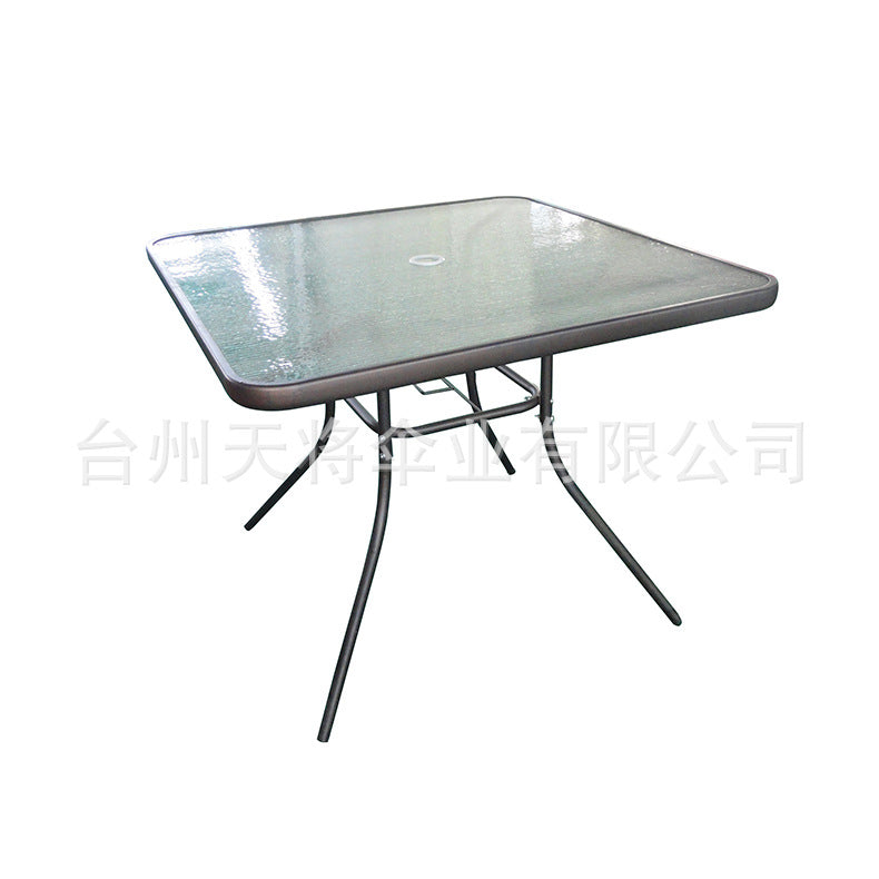 Teslin Outdoor Folding Chairs and Tables Set with umbrella