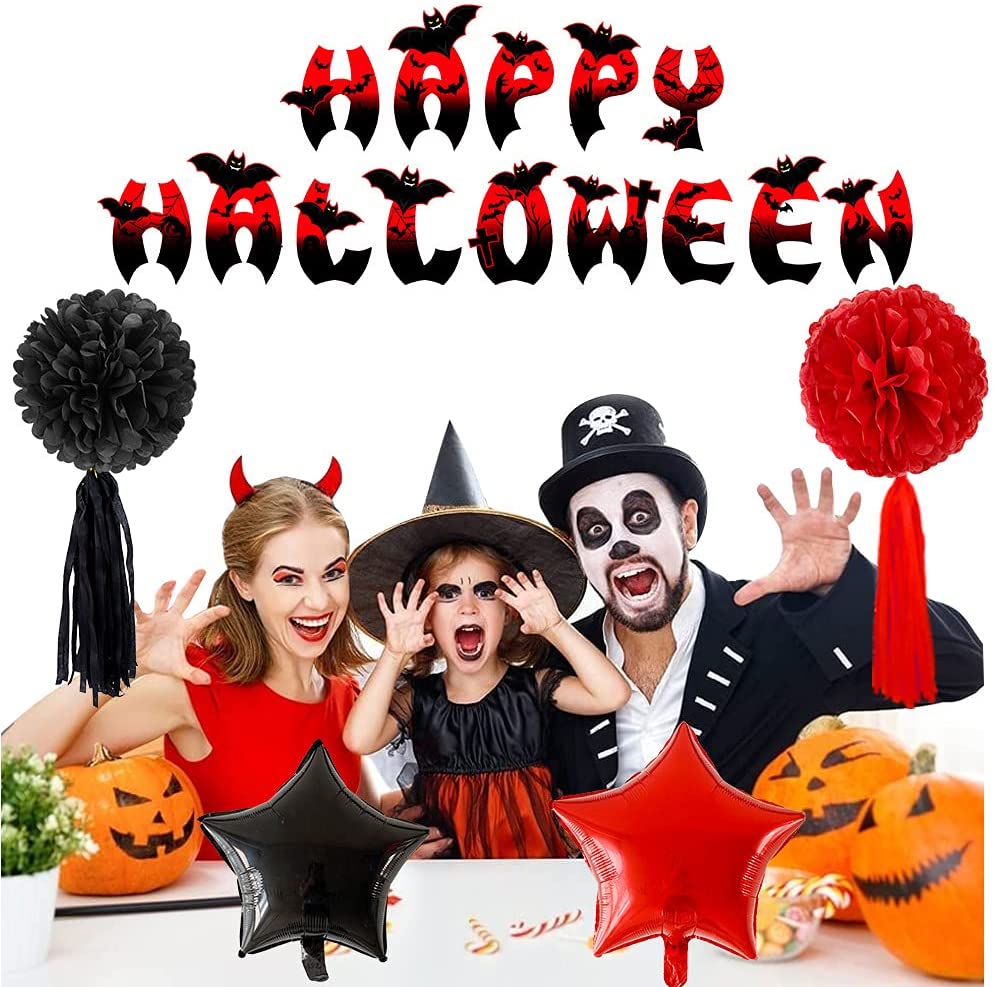 45pcs Halloween Blood Bat Decorations Kit