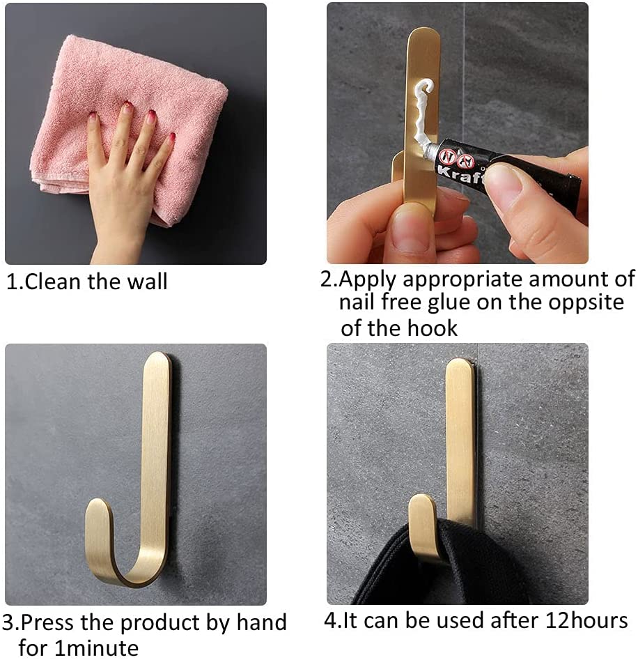 4 Pack Wall Hooks(KNIGHTCRAFT)
