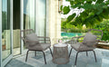 3-Piece Patio Wicker Conversation Bistro Set, Outdoor All-Weather Wicker Furniture