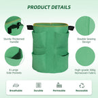 5 Pack 10 Gallon Green Strawberry Plant Grow Bags