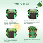 5 Pack 10 Gallon Green Strawberry Plant Grow Bags