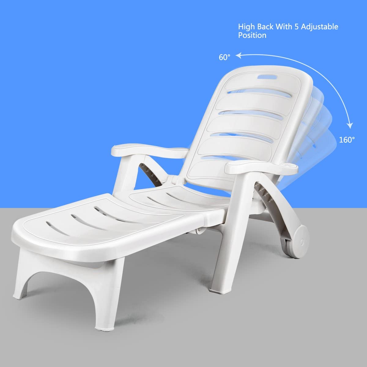 Outdoor Patio Adjustable lounger folding chair